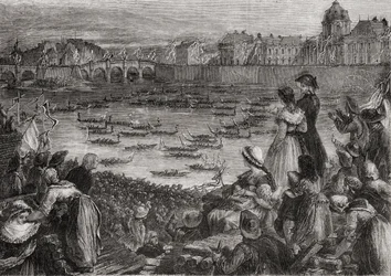A Joust on the Water at the Champs de Mars, Paris